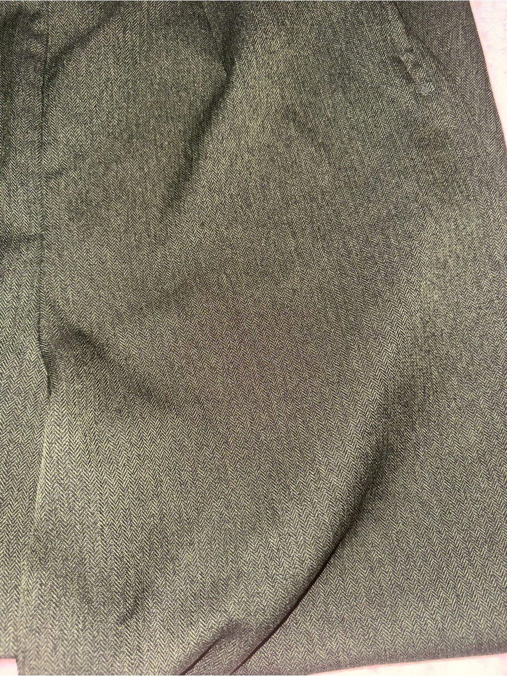 High-Rise Olive Straight-Leg Women's Trousers - Picture 2 of 6